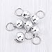 TOYANDONA 20Pcs Metal Pet Bells for Cats and Dogs Silver Dog Bell Accessories with Quick Release Buckle Open Pet Bells for Easy Identification and Decoration