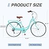 ZUKKA Beach Cruiser Bike for Women 24/26 Inch Ladies Bike 7 Speed Complete Cruiser Bikes with Dual V-Brake and Adjustable Seat, Adult City Bike for Women, Men, Multiple Colors #3