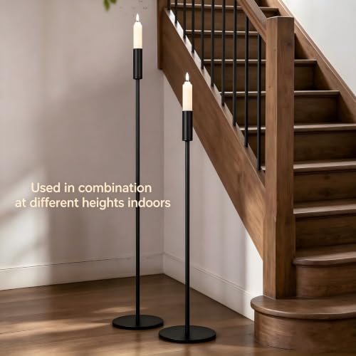 1Pcs Tall Adjustable Black Floor Candle Holder with Ground Stake — view 5