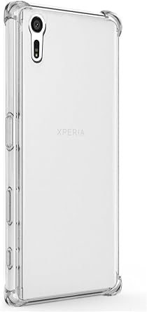 TiYa USTIYA Case for Sony Xperia XA1 Clear TPU Four Corners Protective Cover Transparent Soft Funda