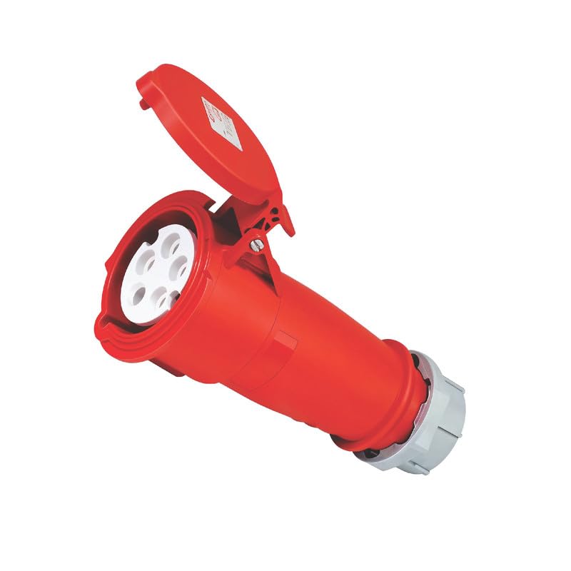 MX IP44 Industrial Plug 32A 5-Pin 400V –Splashproof CEE Power Connector |3P+N+E Plug for Machines, Generators & Industrial Equipment