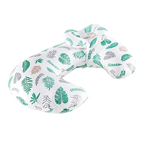 NICEYEA Nursing Pillow with Baby Cushion Newborn U-Shaped Breastfeeding Pillow with a Detachable Headrest Head Support Multifunctional Maternity Pillow