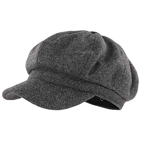 Gisdanchz Woman Wool Newsboy Hat Gatsby Apple Paperboy Cloche Painters Cabby Hats Ladies Winter 8 Panel Ivy Irish Cabbie Cap Cancar Visor Beret Gray Cover