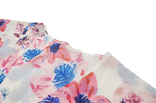 Image of FINOCEANS Womens Floral Chiffon Kimono Cardigans Loose Beach Cover Up Half Sleeve Tops