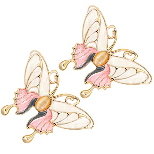 Broches de papillon pour femmes contre les décolletés trop plongeants | Lot de 2 fixes