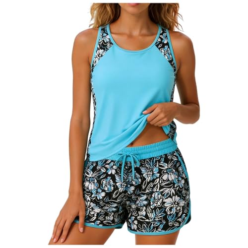 Tankini set bain push up avec culotte taille haute pour silhouette ronde