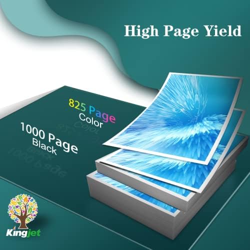 KINGJET 903XL Ink Cartridges New Chip for HP 903 903XL Ink Multipack for HP OfficeJet Pro 6950 6970 6960 All-in-One Printer (Black Cyan Magenta Yellow, 4 Pack)