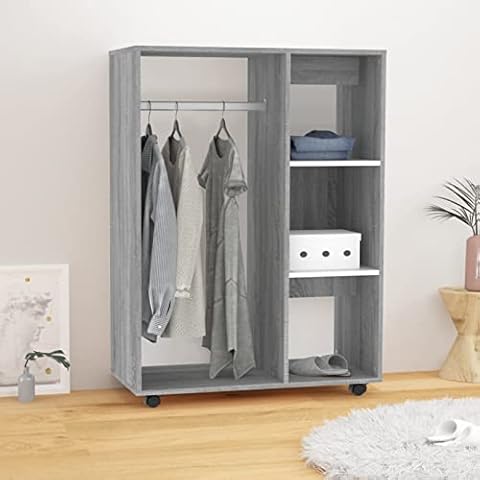 Gecheer Grey Sonoma Wooden Wardrobe Cover