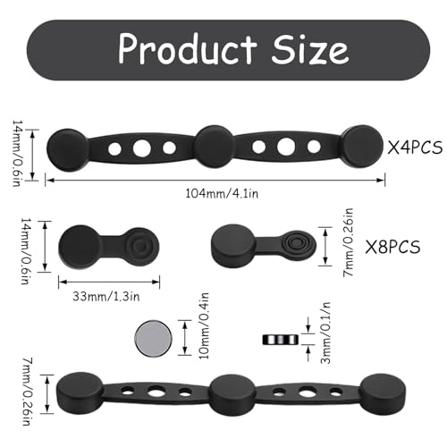 Yatrosynth 12 Stück Magnete für Airfryer Backpapier, Magnetische Backpapier Befestigungsschnalle, für Die Luftfritteuse Zum Festhalten Von Pergamentpapier - Runde Schwarz