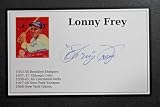 Linus Lonny Frey (d.2009) Dodgers Cubs Reds Autographed Signed 3x5 Index Card