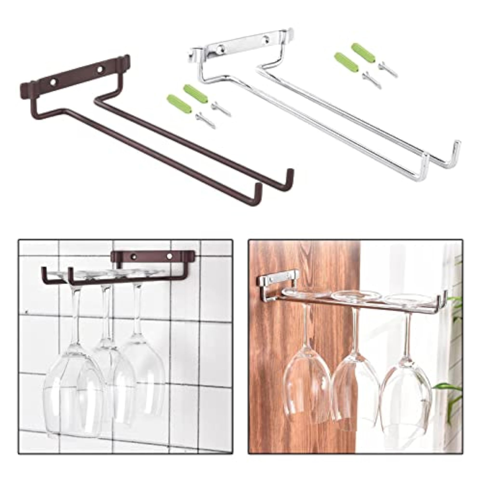Creations Iron Wine Glass Racks Stemware Holder Hanger for Home Bar