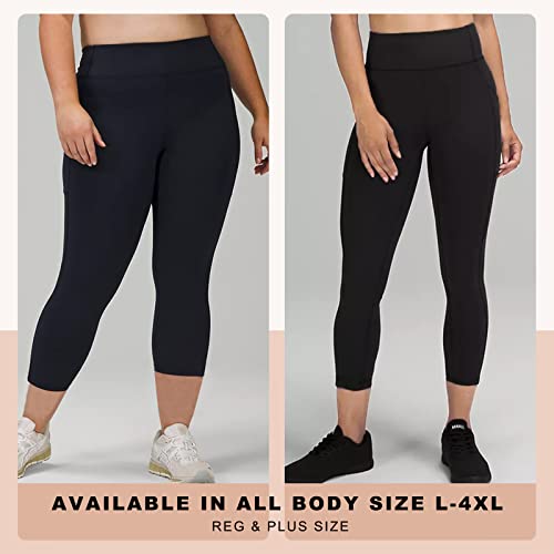 Hltpro 3 Pack Plus Size Capri Leggings(X-Large - 4X), High-Waisted Women's Capris For Summer, Workout, Yoga #TOP1