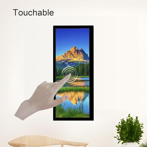 Image of VSDISPLAY 10.3'' Touch Monitor 1920x720 Supports USB Autoplay Split Screen | for Elevator Restaurants Supermarket Store Extra Advertising Display