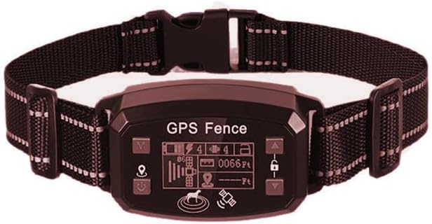 GPS Wireless Dog Fence, Range up to 6561 ft,Electric Collar with 3 Warning Modes, for Outdoor Use Waterproof& Rechargeable Pet Containment System for Most of Dogs (Brown)