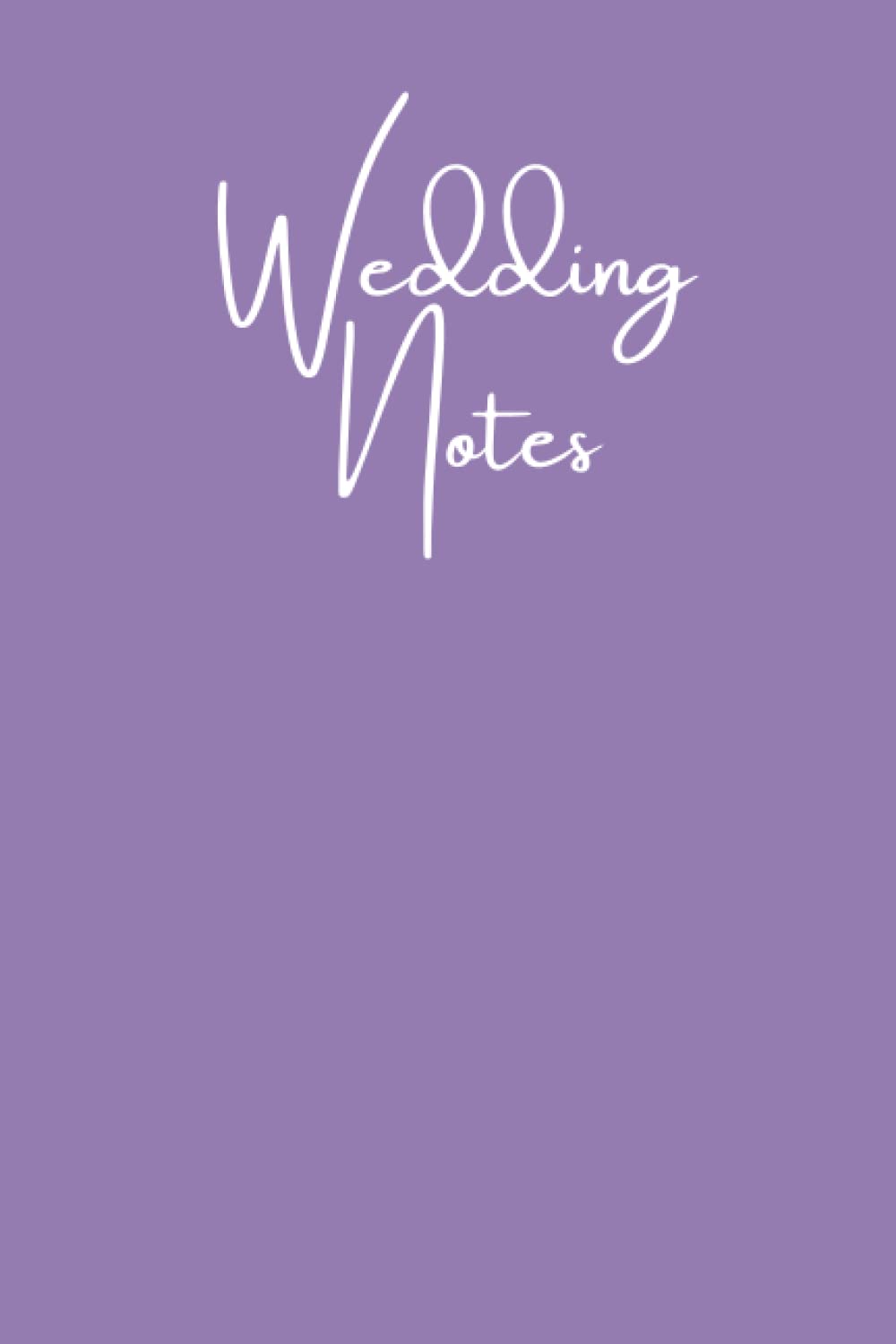 Wedding Notes: Lined purple notebook for Wedding Notes