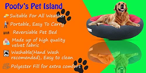 Image of Premium Medium Size Dog Bed for Medium Dogs and Puppies Anti Skid Bottom Washable Orthopedic Big Dog /cat Beds Red /Black