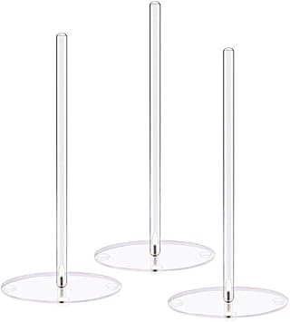 NA 3Pcs Acrylic Donut Stands, Bagel Stand, Clear Dessert Cake Display, Doughnut Holder Tower for Wedding, Baby Shower, Birthday Parties, Sweet Tables 12 Inch, Round