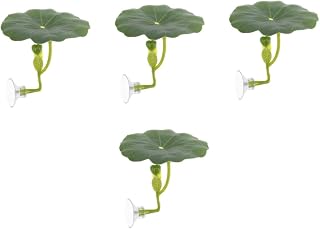 BESPORTBLE 4 Piezas Cama De Hojas De Loto Betta Estantes De Exhibición Coloridos Estantes De Exhibición De Paletas Horno Fragante De Ojo De Tigre Amarillo Carro De Juguete Casa Green Abs