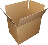 Volumen 170,52 Liter 1 St. Faltkarton 900x500x400 2-wellig braun 2.40 BC-Welle Versandverpackung 90x50x40 Umzugs Bücherkartons