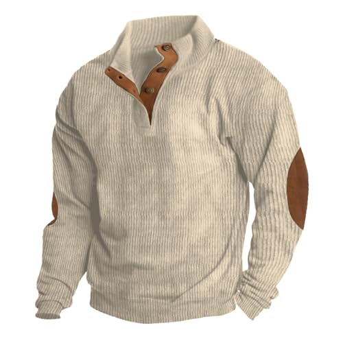 Sweat-shirt ample à col montant pour homme avec boucle design unique