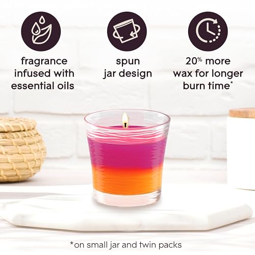 Glade 1-Wick 2in1 Scented Candle Jar, Hawaiian Breeze & Vanilla Passion Fruit, Air Freshener Infused with Essential Oils, 4.08 Oz, 3 Count - Thumbnail 5