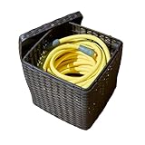 Outdoor Garden Hose Storage Holder, Decorative Lawn Box, Storage for Garden Tools, Dog Toys, Sports Balls and Pool Accessories, 200ft Lightweight Hose Capacity