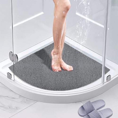 BWBIKE Tappetino Doccia Angolare Loofah, Antiscivolo Antimuffa 60 x 60 cm, per Interno Esterno, Tappetino Bagno Settore Lavabile, Vasca Quadrante