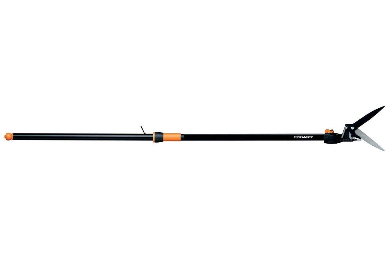Fiskars Pértiga universal UP80, Para las Podaderas de árboles UP84 & UP82, Alcance de hasta 5 metros, Aluminio, Negro/Naranja, 1001560