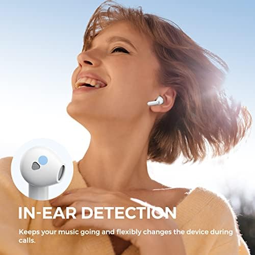 SoundPEATS Air3 Wireless Earbuds Mini Bluetooth V5.2 Earphones with Qualcomm QCC3040 and aptX-Adaptive, 4-Mic and CVC 8.0 Noise Cancellation, TrueWireless Mirroring Tech, in-Ear Detection, Game Mode