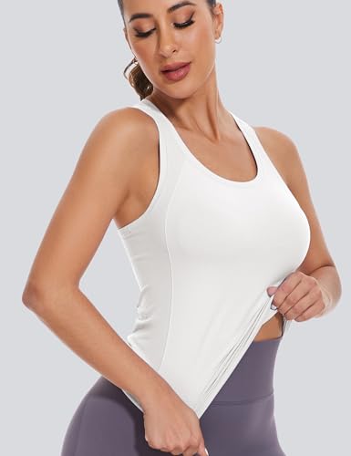 MathCat Workout Tank Tops for women Racerback Tank tops Seamless Gym Tops Sleeveless Athletic Yoga Running Shirts4