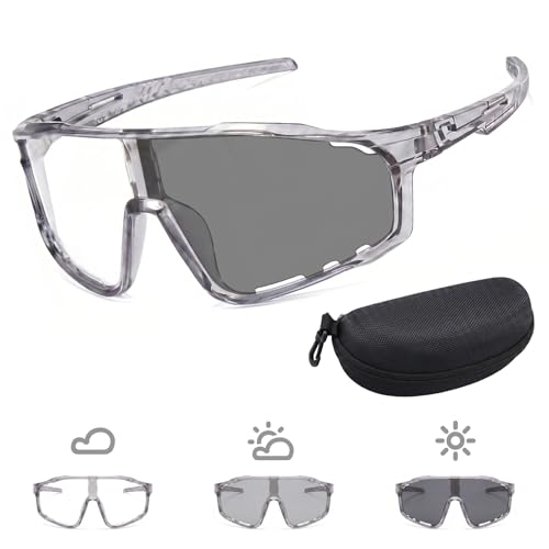 CALORPET 2026 Photochromic Cycling Sunglasses UV400 Grey