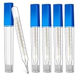 Artibetter Glass Oral Temperature for Adults - Dual Scale ℃ & ℉ Underarm Accurate Temperature Measurement with Case for Family Kids Baby Elderly Clinic Home 5PCS