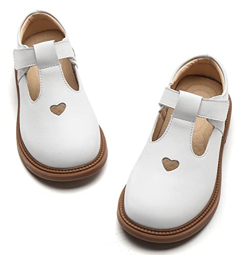 Dadawen Girls Dress Shoes Mary Jane Flats Back To School Party Wedding Shoes(Toddler/Little Kid/Big Kid) White Us Size 4 M Big Kid #TOP25