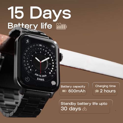 Image of GOBOULT Drift 2 Smart Watch 1.83'' HD Display,15 Days Battery Life, 150+Watchfaces, 500 Nits Brightness, AI Voice Assistant, SpO2 Monitoring (Storm Grey) (Metal Black)