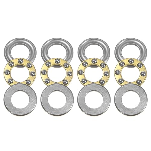 QUARKZMAN 4pz F7-13M Miniatura Reggispinta Sfere Cuscinetti 7mm Alesaggio 13mm OD 4.5mm Spessore Cromo Acciaio con Rondelle per Trasportatori Sistemi Macchine Utensili