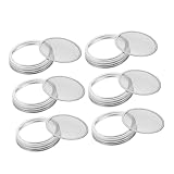 OUNONA 6 Stück Sprossenabdeckung Deckel Für Einmachgläser Sprouting Deckelbildschirm Deckelset Für Keimgläser Einmachdeckel Deckel Von Sprossengläsern Kappe Silver Rostfreier Stahl
