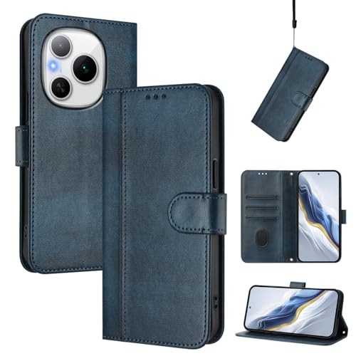 Pzwoxukhov Compatible with Honor Power Case Cover,Compatible with Honor Power with Card Slot,Stand Holder,PU Leather flip Shockproof Case Cover Blue