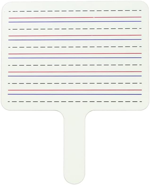Two-Sided Dry Erase Answer Paddles White - Set of 12