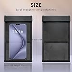 Faraday Bags for Phones, 2 Pack Go Dark Faraday Bags, Magnetic Closure Emf Blocker for Cell Phone Case Signal Blocking Pouch,Military Grade Waterproof Anti-Theft Protection,Anti-Tracking - Image 4