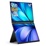 EHOMEWEI デュアルモニター 16インチ QLED 2.5K 2560x1600 デュアルディスプレイ 折りたたみ ミラーリング 拡張 薄型 6mm XQ-160NW