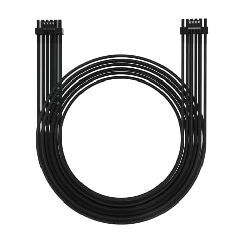 Sirlyr 16Pin GPU Cable,Pcie 5.0 12VHPWR Sleeved Modular Cables,Male to Male PSU Cable,Mini 12+4 pin Adapter 600W ATX 3.0 Power Supply for RTX 3090TI and 4090 Graphic Card with Comb(Black) Cover