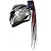 Produktbild Helm Pigtails, Herren und Damen Sexy Coole Motorradhelm Dekoration Gradient Rampe Helm Zöpfe Pferdeschwanz Helm Haar mit Saugnapf mit Schleife für Motorrad, 003