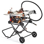 Evolution Power Tools R255TBLX+ Table Saw With Stand (Next Gen Rage 5-S) Multi-Material Cutting Blade Included Cuts Wood Metal Plastic, 45˚ Bevel, +/- 60˚ Mitre Angle, 85mm Cut Depth, 1800w Motor 240v