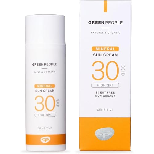 Green People Mineral Sonnencreme SPF30 mit Zinkoxid - Nicht Komedogen, für Gesicht und Körper - Bio, Korallenfreundlich und Tierversuchsfrei - 50ml
