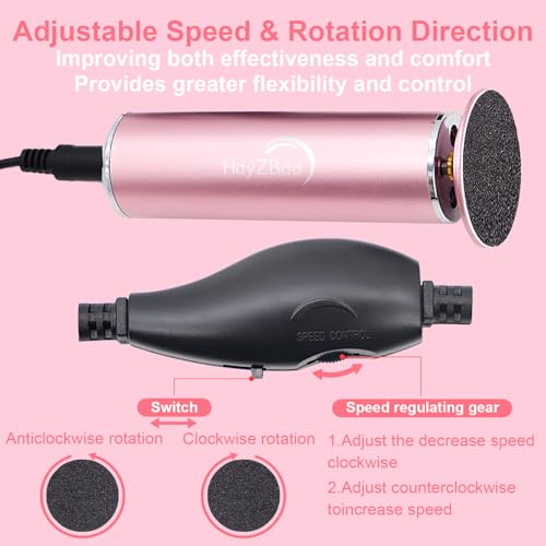 Hayzbao MJQ Electric Foot File - Callus Remover For Feet,Professional Pedicure Tool thumb #2