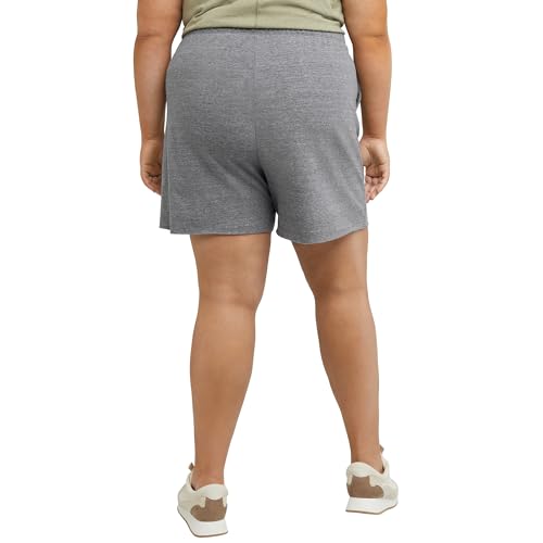 Hanes Short feminino original de felpa francesa, shorts leves de lã e bainha com borda crua, Preto 5