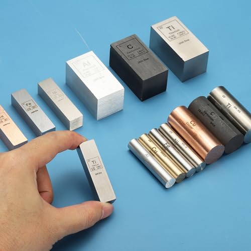 PATIKIL Aluminium Würfel 0.5x0.5x2 Al Dichte Stab Hochdichte Element Stab Einzigartiger Metall Würfel Periodensystem Der Elemente Sammlungen Labor Experiment Lehrer Wissenschaftlicher