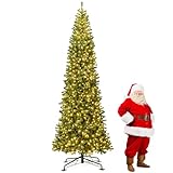 KOMFOTTEU Albero di Natale artificiale con 1030 luci, albero di Natale con 2500+ punte di rami e supporto in metallo, albero artificiale decorativo, per casa, negozi, ufficio