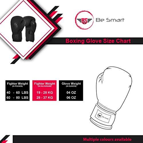 Be Smart Kids Boxing Gloves 4-12 Years 4Oz 6Oz Training Gloves For Children Sparring Youth Boxing Gloves Junior Training Mitts Punch Pu Leather Mma Muay Thai Kick Boxing (Gray Pink Flower, 6 Oz) #TOP6