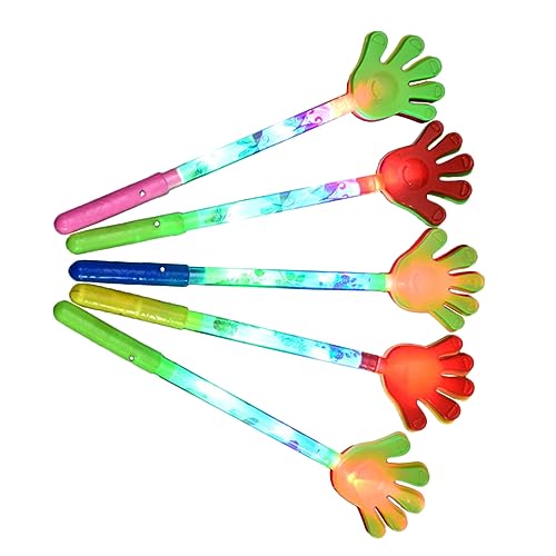 TOBBOMEY Aplausos Cinco Dedos Luminosos 5 Piezas Plástico Resistente Colores Brillantes Para Niños Fiestas Cumpleaños Halloween Navidad